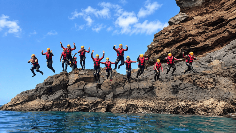 Group coasteering adventure in Madeira