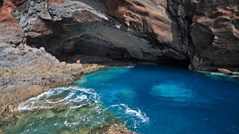 Sea cave along the Desertas Islands in Madeira