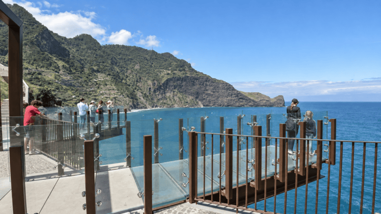 Guindaste Skywalk viewpoint on a private tour of Madeira