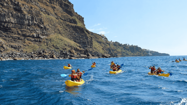 Kayaking along Madeira's coastline