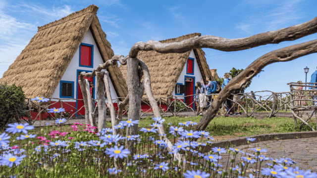 Traditional thatched houses in Santana, Madeira